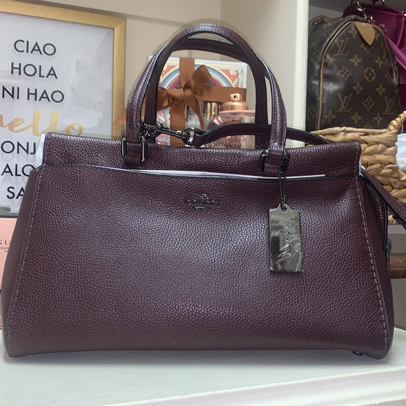 🎄🎁NWT, Coach Fulton satchel in o blood/ pewter hardware . - Picture 3 of 10